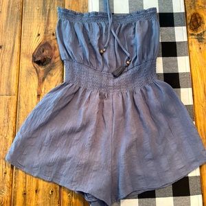 Blue romper/swim cover up
